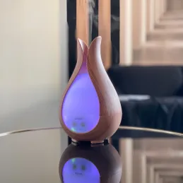LED ultrazvočni vlažilec zraka z daljinskim upravljalnikom DROP / Naravni les