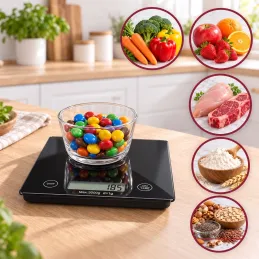 Kuhinjska digitalna tehtnica EASY COOK / Črna