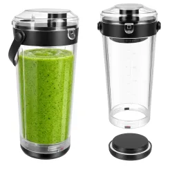 USB električni mešalnik ARIANO za smoothieje in koktajle 600 ml / Črn