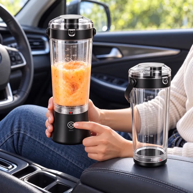 USB električni mešalnik ARIANO za smoothieje in koktajle 600 ml / Črn