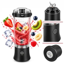 USB električni mešalnik ARIANO za smoothieje in koktajle 600 ml / Črn
