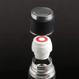 Dizajnerska termovka s 3 kozarci 400 ml / Črna mat