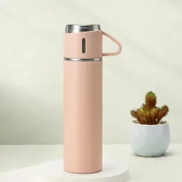 Dizajnerska termovka s 3 kozarci 400 ml / Roza