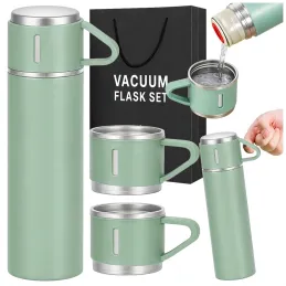 Dizajnerska termovka s 3 kozarci 400 ml / Zelena