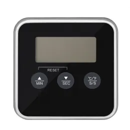 LCD termometer za živila s sondo in magnetom / Črn
