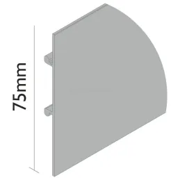 Pokrivna letvica za tirnice K-075 / Aluminij