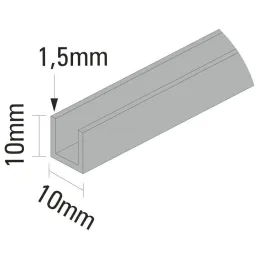 Letvica C-10 za utor vrat