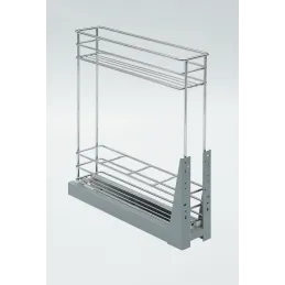 Popolnoma izvlečna spodnja košara ELEGANCE z blaženjem / Krom