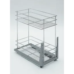 Popolnoma izvlečna spodnja košara ELEGANCE z blaženjem / Krom