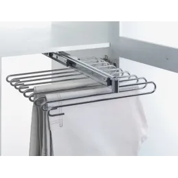 Izvlečni obešalnik za hlače / Sijajni krom