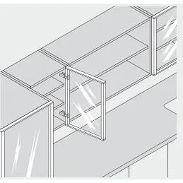 Zavesa za aluminijasta vratca CLIP TOP 95° z blaženjem