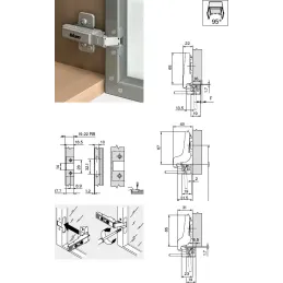 Zavesa za aluminijasta vratca CLIP TOP 95°