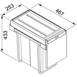 Izvlečni koš za smeti FRANKE CUBE 30-