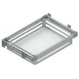 Izvlečna garderobna košara z blaženjem / aluminij