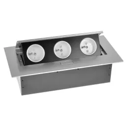 Dvižna električna vtičnica GEMINO 3x230V / Aluminij