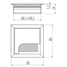 Kabelska uvodnica MERIDA 80 x 80 mm / Aluminij