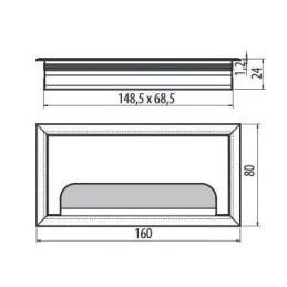Kabelski prehod MERIDA 160 x 80 mm / Aluminij