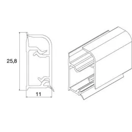 Tesnilni profil 210 Aluminij