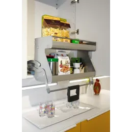 Zložljivi mehanizem z dvema policama iMove, siv cen.