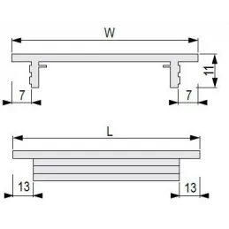 Prezračevalna rešetka 60 mm / aluminij
