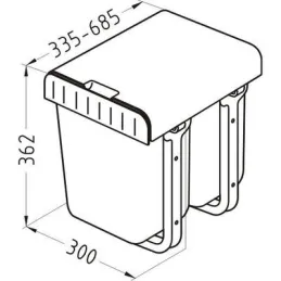 Koš za odpadke Aladin 1 × 16 l