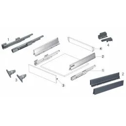 Kuhinjski zaboj INTERBOX 86 / Siva