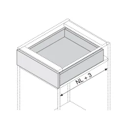 Skriti podizni izvlek MOVENTO TIP-ON BLUMOTION z ročaji / 40 kg