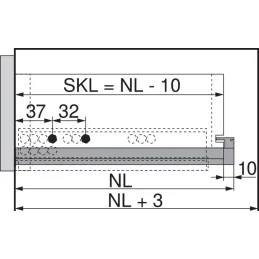 Skriti vodili MOVENTO TIP-ON BLUMOTION in ročaji / 70kg