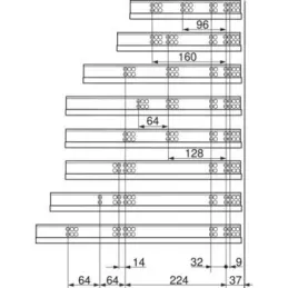 Skriti polni izvlek TANDEM Plus z blaženjem in nosilci / 30 kg