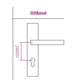 Ščitna kljuka ELEGANT / Sijajni krom