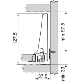 Stranica Tandembox Antaro »K« 115,6 mm / Bela