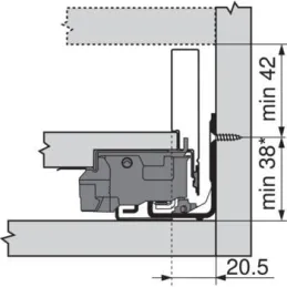 Stranica LEGRABOX »N« 66,5 mm / Siva