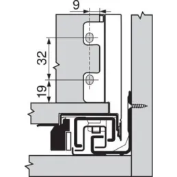 Stranica LEGRABOX »M« 90,5 mm / Siva