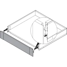 Nosilec fronte LEGRABOX za notranji predal »M« / Bel
