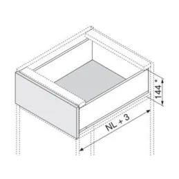 Stranica LEGRABOX »K« 128,5 mm / Bela