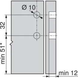 Stranica LEGRABOX »K« 128,5 mm / Siva