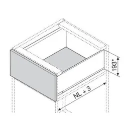 Stranica LEGRABOX »C« 177 mm / Siva