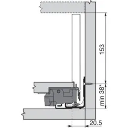 Stranica LEGRABOX »C« 177 mm / Siva