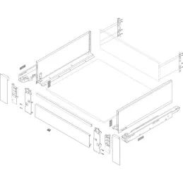 Držalo fronte LEGRABOX za notranji predal z relingom »C« / Bela