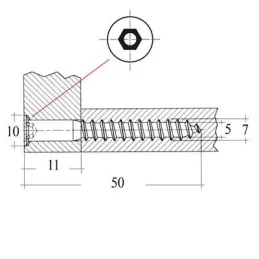 Konfirmat 5 × 50, cink / 100 kosov