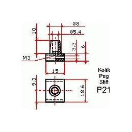 Osrednja stranska ključavnica CB20/19/500, nikljeva