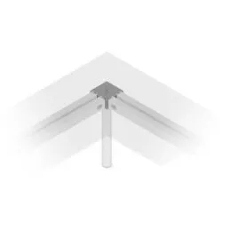 Nosilna ploščica Desk Bar 90° / siva