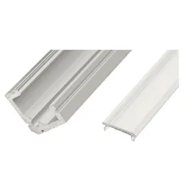 Kotna aluminijasta letev LL-07 za LED-osvetlitev s pokrovčkom