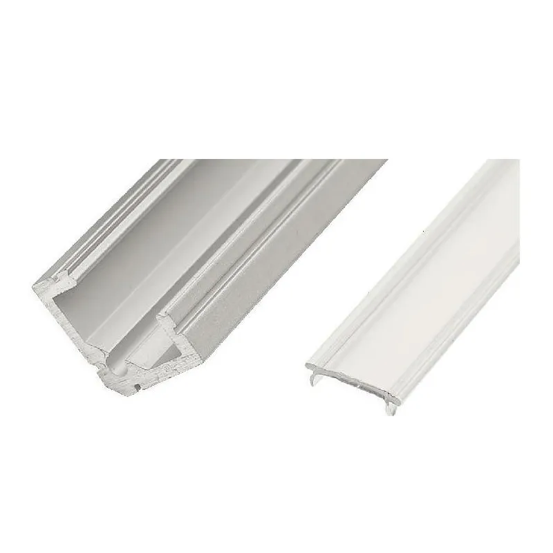 Kotna aluminijasta letev LL-07 za LED-osvetlitev s pokrovčkom