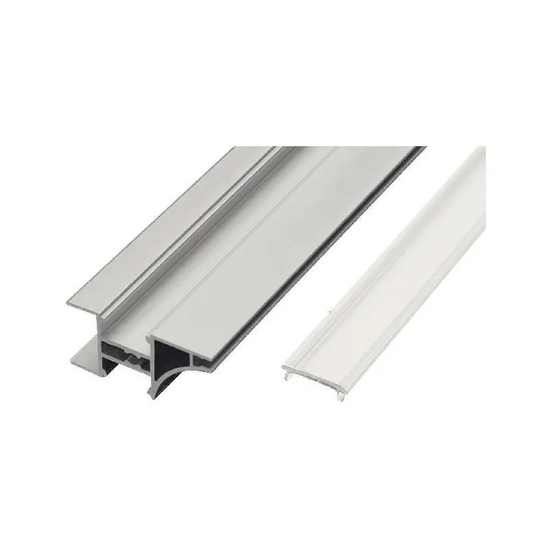 Aluminijasti profil za robove LL-08 za LED-osvetlitev s pokrovčkom