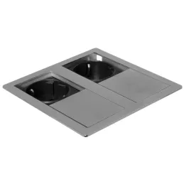 Električna vtičnica VersaHit 2 x 230 V FRENCH / Nerjavno jeklo