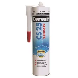 Sanitarni silikon CERESIT CS25 / Bela