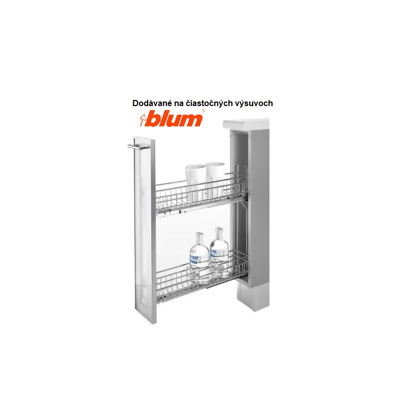 Izvlečna košara z blaženjem INOXA BLUM – 2110 / krom