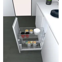 Izvlečna košara z blaženjem INOXA HETTICH – 1102 / krom