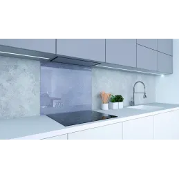 Steklena zaščita za kuhalno ploščo / Učinek brušenega aluminija